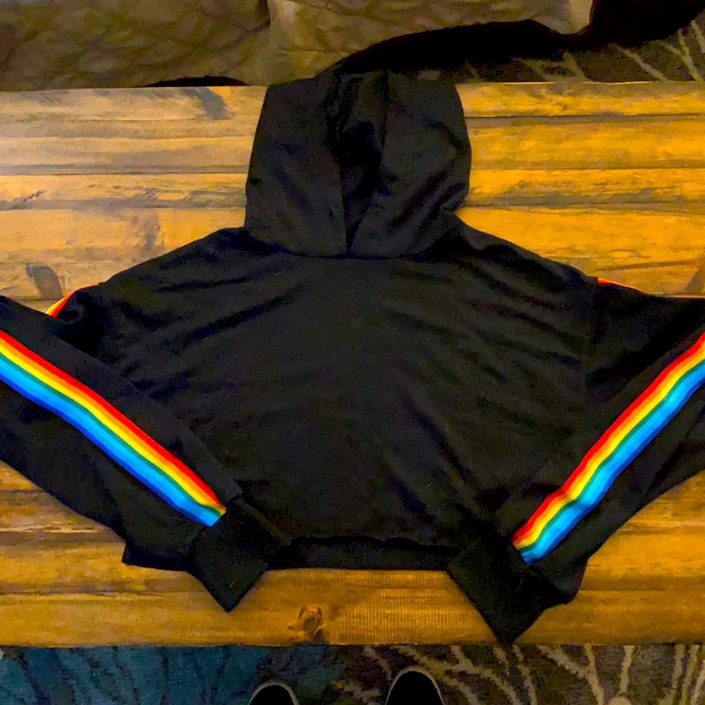 Long sleeve hooded crop top